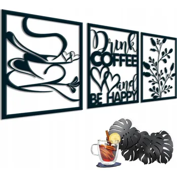 Obraz Ażurowe obrazy na zeď Coffee, moderní dekorace do kuchyně a jídelny
