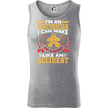 Elektrikář - úraz proudem - Tílko pánské Core - S ( Tmavě šedý melír )