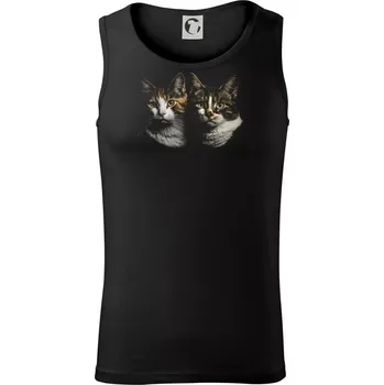 Pánské termoprádlo Dvě kočky fotka - Tílko pánské Core - L ( Černá )