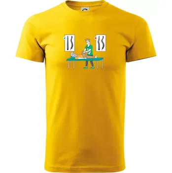 Fyziologické zakřivení páteře - Triko extra velké (5-8XL) - 6XL ( Žlutá )