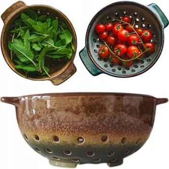 KERAMICKÁ MÍSA S CEDNÍKEM NA OVOCE 19,5 cm OMBRES INSTA