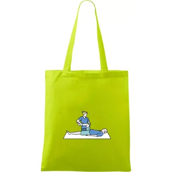 Fyzioterapeutka - Taška bavlněná - 42 x 38 cm ( Limetková )