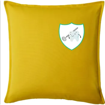 Polštář Zoubek na prsu - zrcátko - Polštář 50x50 - 50x50 - Pouze potah ( Žlutá )