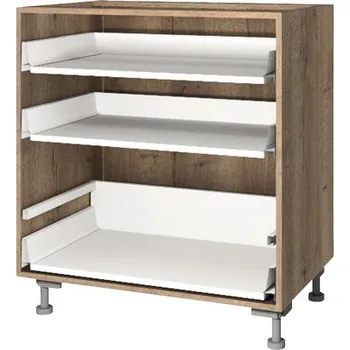 Korpus spodní kuchyňské skříňky BE SMART XL S 80 3Z dub halifax