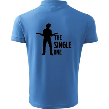 Pánská košile Bachelor party - The single one - Polokošile pánská Pique Polo 203 - 5XL ( Azurově modrá )