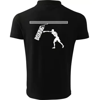 Pánská košile Boxing boxer - Polokošile pánská Pique Polo 203 - S ( Černá )