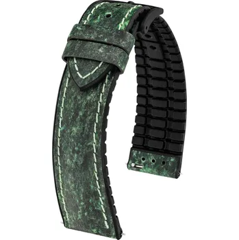 Módní doplněk Koženkový řemínek Hirsch Stone 0925044140-5, zelený, Quick Release - 20 mm