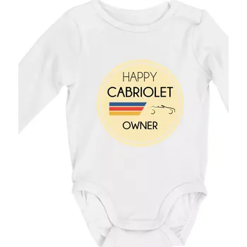 Happy Cabriolet Owner - Body kojenecké s dlouhým rukávem - Dlouhý r. do 3 měs ( Bílá )