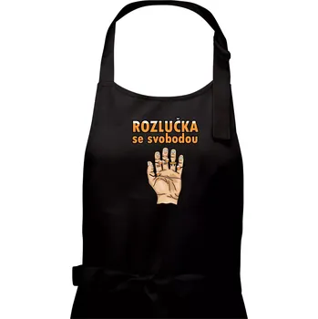 Kuchyňská zástěra Rozlučka se svobodou pivo - Pánská zástěra na vaření - Univerzální velikost ( Černá )