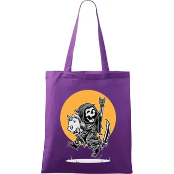 Jednorozeč vs. smrtka - Taška bavlněná - 42 x 38 cm ( Fialová )