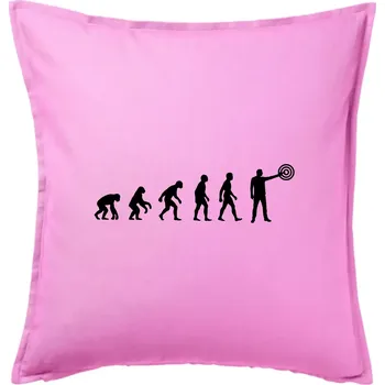 Polštář Evoluce střelec terč - Polštář 50x50 - 50x50 - Pouze potah ( Růžová )