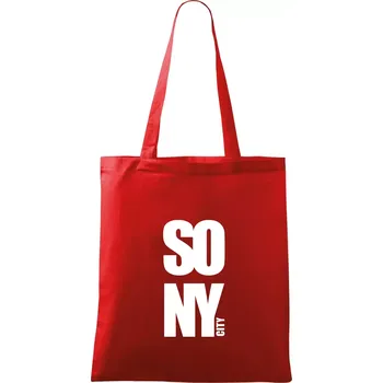 Nákupní taška SO NY city - Taška bavlněná - 42 x 38 cm ( Červená )