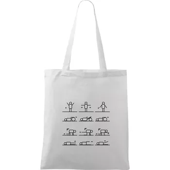 Fyziologie cviky - Taška bavlněná - 42 x 38 cm ( Bílá )