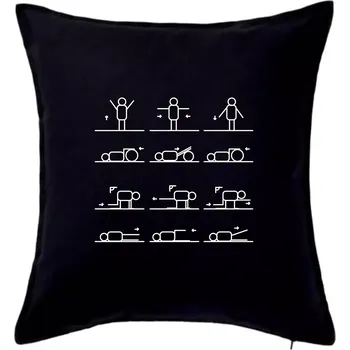 Polštář Fyziologie cviky - Polštář 50x50 - 50x50 - Pouze potah ( Černá )