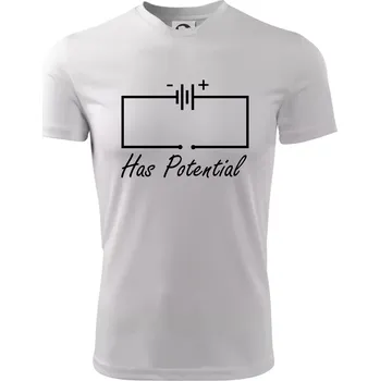 Chlapecké oblečení Has potential - Dětské triko sportovní (dresovina) - 122 cm/6 let ( Bílá )