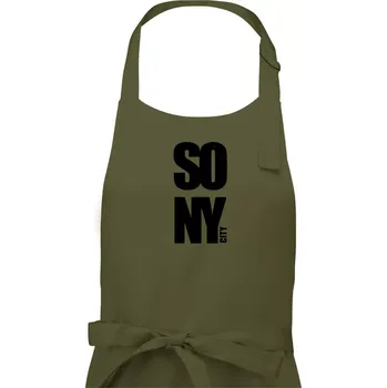 Kuchyňská zástěra SO NY city - Dámská zástěra na vaření - Univerzální velikost ( Khaki )