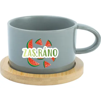 Personalizovaný keramický hrníček Makronka s ovocem a textem