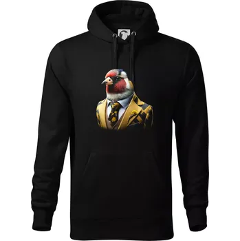 Pánská mikina Stehlík v obleku - Mikina pánská Cape s kapucí - 5XL ( Černá )