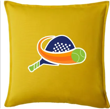 Polštář Padel logo barevné - Polštář 50x50 - 50x50 - Pouze potah ( Žlutá )