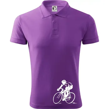Pánská košile Silniční cyklista - Polokošile pánská Pique Polo 203 - L ( Fialová )