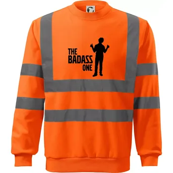 Pánská mikina Bachelor party - The badass one - Reflexní mikina - 3XL ( Neonově oranžová )