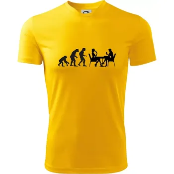 Evoluce vína ženy - Dětské triko sportovní (dresovina) - 134 cm/8 let ( Žlutá )