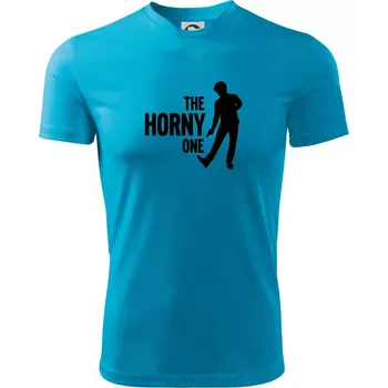 Pánské tričko Bachelor party - The horny one - Pánské triko Fantasy sportovní (dresovina) - L ( Světlý tyrkys )