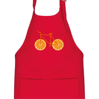 Kuchyňská zástěra Kolo pomeranč (Moňas) - Dětská zástěra na vaření - Univerzální velikost ( Červená )