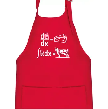Kuchyňská zástěra Matematika mléko - Dětská zástěra na vaření - Univerzální velikost ( Červená )