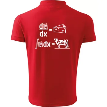 Pánská košile Matematika mléko - Polokošile pánská Pique Polo 203 - S ( Červená )