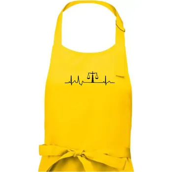 Kuchyňská zástěra EKG soudce - Pánská zástěra na vaření - Univerzální velikost ( Žlutá )