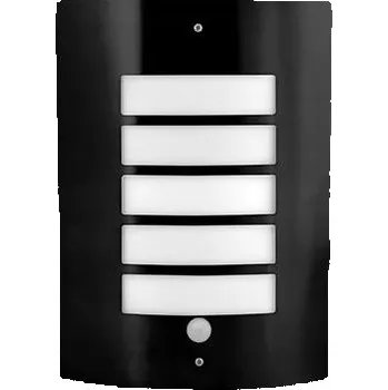 Nástěnné svítidlo Architektonické svítidlo Nástěnná lampa Lugo E27 s PIR senzorem černá