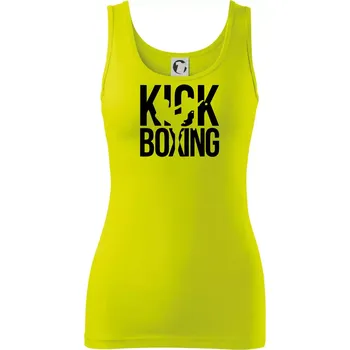 Dámské tričko Nápis Kick Boxing - Dámské tílko - M ( Limetková )
