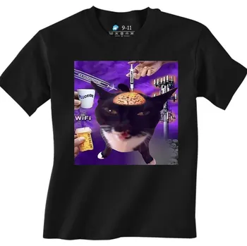 Chlapecké tričko Dětské tričko Brainswashed kočka (Velikost: 3-4, Barva: Černá)