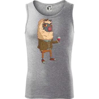 Alpaka s vínem muž - Tílko pánské Core - 2XL ( Tmavě šedý melír )