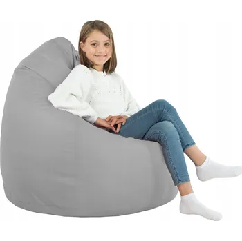 Křeslo Zahradní vak XL STŘÍBRNÝ taburet křeslo NYLON