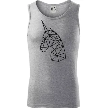 Geometrie - Jednorožec - Tílko pánské Core - XL ( Tmavě šedý melír )