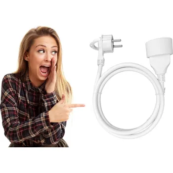 Napájecí kabel Jednonásobná prodlužovačka se zástrčkou a rukojetí, délka 1,5m