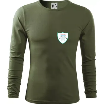 Pánské oblečení Zoubek na prsu - zubní pasta - Triko s dlouhým rukávem FIT-T long sleeve - S ( Khaki )