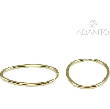 Náušnice Zlaté náušnice oválné kroužky