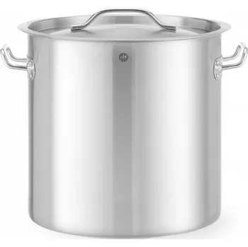 Dóza na potraviny Vysoká nádoba na dušení - s víkem, HENDI, Budget Line, 21L, ⌀300x(H)300mm