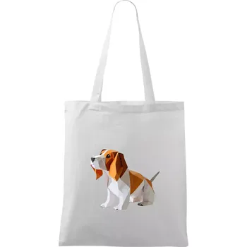 Bígl slepený z papíru - Taška bavlněná - 42 x 38 cm ( Bílá )