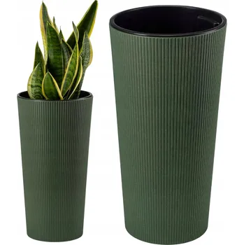 Květináč Květináč plast zelený HowHomely 57 cm x 30 cm x 57 cm