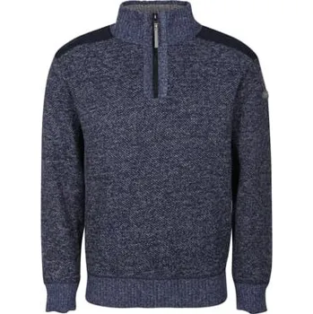 Pánský svetr PROGRESS LOFOTEN – dvouvrstvý outdoorový svetr s hřejivým chlupatým vnitřkem tm. modrý melír XXL