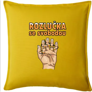 Polštář Rozlučka se svobodou pivo - Polštář 50x50 - 50x50 - Pouze potah ( Žlutá )