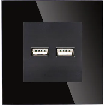 Elektrická zásuvka USB zásuvka do zdi DC Smart Home černá