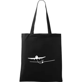 Nákupní taška Tažení kluzáku - Taška bavlněná - 42 x 38 cm ( Černá )