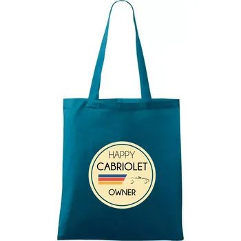 Happy Cabriolet Owner - Taška bavlněná - 42 x 38 cm ( Petrolejová )