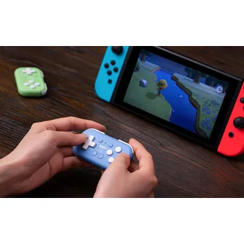 Herní ovladač Gamepad 8BitDo Micro Bluetooth pro Nintendo Switch Android Modrý