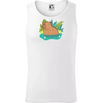 Kapybara ve vodě - Tílko pánské Core - L ( Bílá )